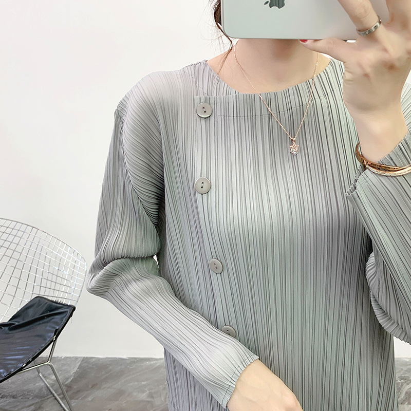 Pleated Dress Spring And Summer 2020 New Relaxed Large Solid Base Dress