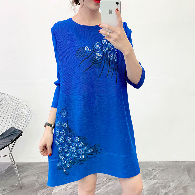 Women Dress 2020 New Spring Fashion New Large Red Pleated Dress
