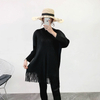 Women Pleated Fringe Tops Spring 2020 New Loose Pleated Pleated Bottoming T-shirt