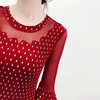 Pleated Polka Dot Dress Spring 2020 New Temperament Red Dress