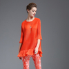 Spring Autumn Women Pleated Fashion New Tops Solid Color Lady Loose Elastic Tidal Shirts