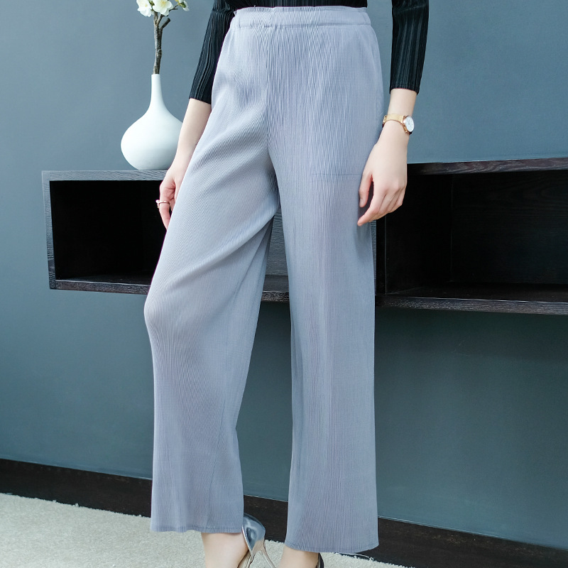 New Spring Women's Fashion Pleated Wide-legged Big Size Casual Trend Pants