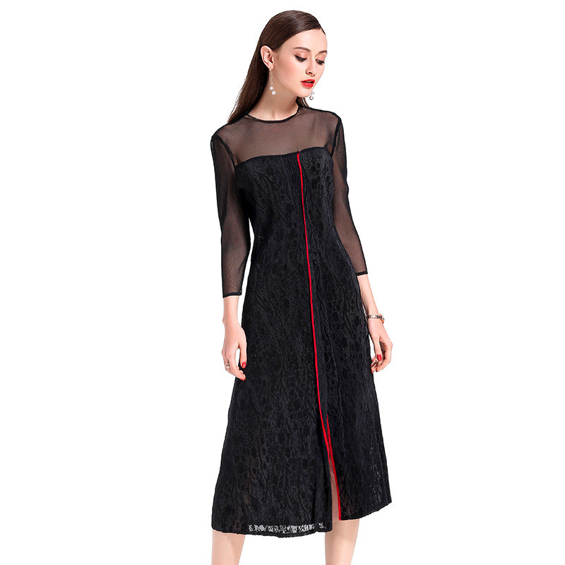 Original Women Lady Elegant European And American Plus Size Folding Dress