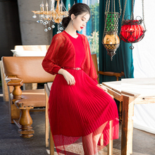 Spring 2020 Fashion New Popular New Slim Pleated Dress