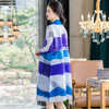 Spring New 2020 Women's A-line Dress Striped Print Loose Pleated Dress