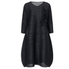Pleated Oversized Dress Autumn 2019 New Patchwork 3 / 4 Sleeve Loose Elastic Dress