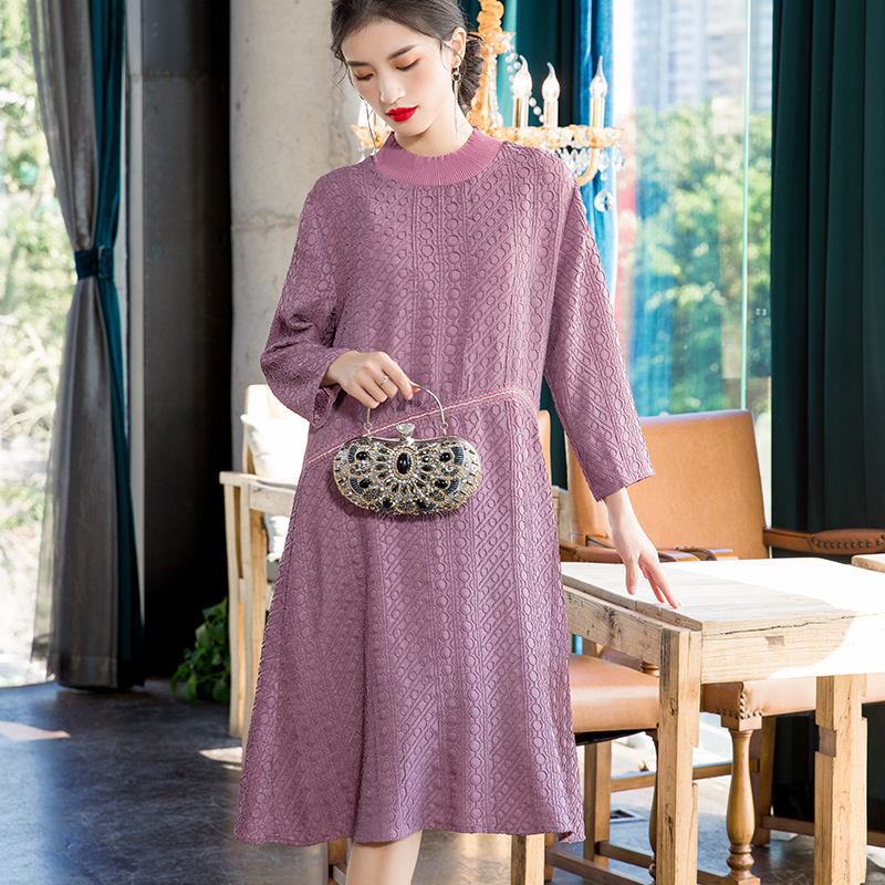 Spring Women Pleated Dress Fashion New Arrival Loose Big Size Dress