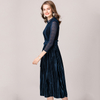 Women Pleated Fahsion New Lace Lady Elegant High Quality Dress