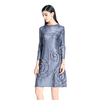 Europe Cutting Flower Slim Dress Fashion Spring Fold Dress