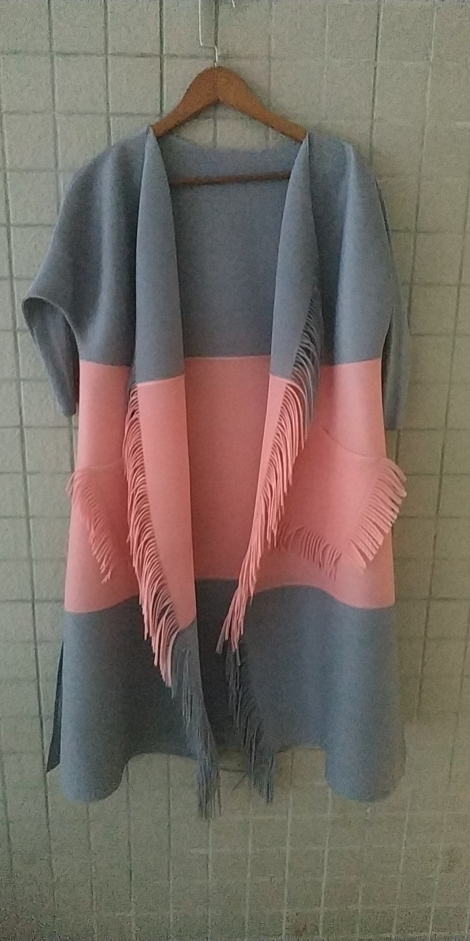 Women Pleated Tassel Coat Autumn And Winter 2019 New Loose Large Cardigan Crimped Trench Coat