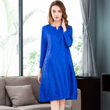 Women Fashion New Embroidered Loose Long Sleeved Lady Autumn Dress