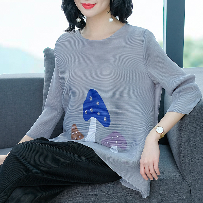 Women Pelated Fashion New Casual Loose Big Size Shirts Tops Tidal Wear