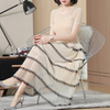 Lace Screen Stitching Pleated Dress Summer New Slim Dress