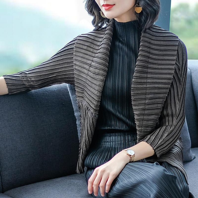 Women Pleated Fashion New Tidal Popular Tops Jacket Coats