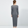 Spring 2020 New Basic Dress Slim Simple Women Pleated Dress