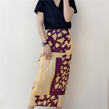 Autumn Women Pleated Dress Lady Fashion New Print Loose Big Size Popular Dress