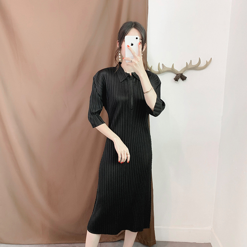 Women Pleated Dress Autumn Fashion New Tidal Big Size Dress
