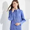 Women Pleated New Solid Color Loose Casual Long Sleeve Jacket Coat