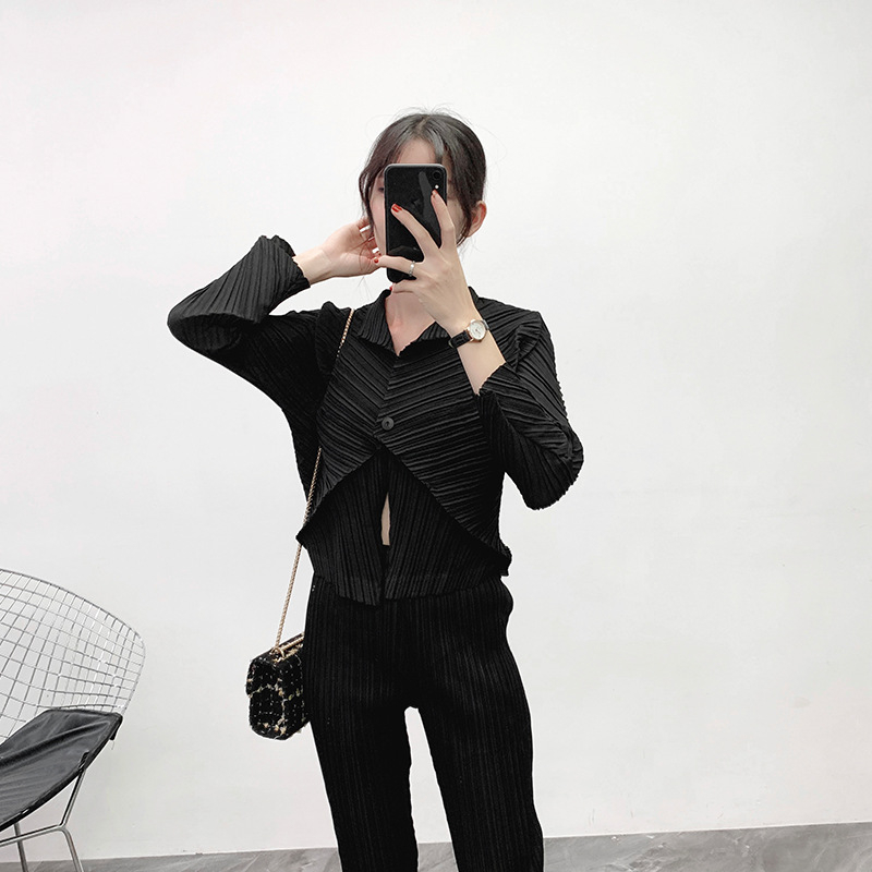 Aututmn Women Pleated Jacket Fashion New Popular Tidal Loose Coat