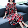 Spring Women Pleated Fashion New Print Tidal Lady Elegant Dress