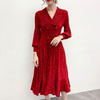 Pleated Polka Dot Dress 2020 Spring New Loose Large Pleated Dress