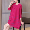 High-end Foreign Style Dress Spring 2021 New Women's Loose Fake Two-piece A-line Pleated Dress