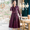 2020 Women Spring New Fashion Jacquard Slim Large Chinese Retro Dress