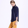 Women Pleated New Arrival Casual Long Polka Dot O-neck Regular elegant T-shirts