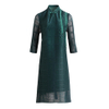 Pleated Mesh Nail Bead Large Size Dress Spring 2021 New Women's Loose A-line Pleated Dress