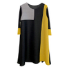 Pleated Loose Dress 2021 Spring And Summer New Foreign Style Color Matching Large Size Slim Medium Length Dress