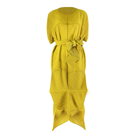 Korean Yellow Chiffon Dress Mid Length Fairy Skirt Summer Women's 2021 New Spring Dress