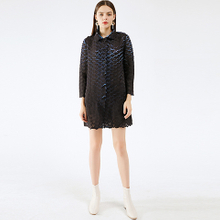 New Women's Dress Autumn And Winter Pleated Dress