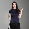 Summer Women New Pleated Loose Tops Shirts Large Size Pleated Wear
