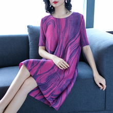 Spring Women Fashion New Tidal Loose Big Size Print One Piece Dress