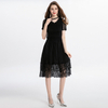Women Dress Fine Summer Elegant Pleated Fashion New Popular Lace Dress