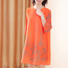 Summer 2020 Trend Women Printed Beaded Dress New Loose Pleated Dress