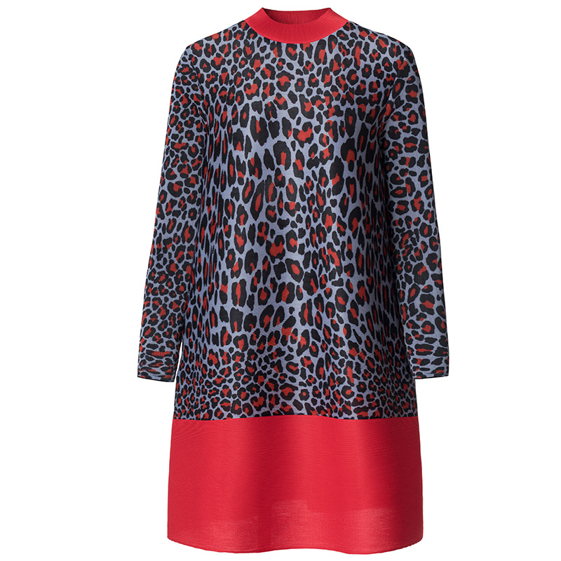 Spring Dresses 2019 New Fashion Female Dresses Leopard Print Loose Medium-length