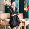 Foreign Style Large Red Pleated Dress 2020 Spring New Belly Covering Dress