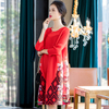 Fashionable Large Size Belly Covering Dress New Women's Dress In Early Spring 2020 Printed Loose A-line Dress