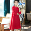 Pleated Red Festive Dress Early Spring 2020 New Loose Large Dress