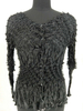 European Fashion Long Sleeved Loose pleated Formal V-neck Button Full Women's Shirt
