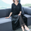 Autumn Women Pleated Fashion New Tidal Loose Big Size Popular High-end Dress