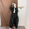 Autumn Women Pleated Fashion New Tidal Long Jacket Coat