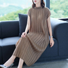 Aututmn Winter Women Pleated Fashion New Tidal Loose Big Size Popular Dress