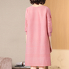 Women Loose Pleated Dress Big Sized Embroidered Dress New Summer Dress