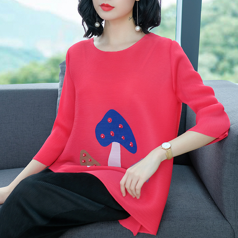 Women Pelated Fashion New Casual Loose Big Size Shirts Tops Tidal Wear