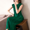 Slim Women Large Size Dresses Summer New Women's Wear Pleated Dresses