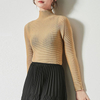 Autumn Women Pleated Fashion New Tidal Tops Tidal Big Size Shirts