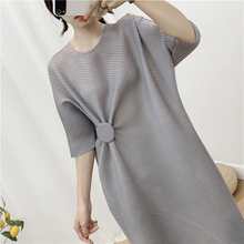 Ruffled Dress Irregular Women Pleated Long Dress Fashion New Loose Big Size Dress