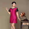 New Arrival Women Pleated Office Lady A-line Patchwork Short Lace Knee-length Lady Elegant O-neck Autumn Dresses
